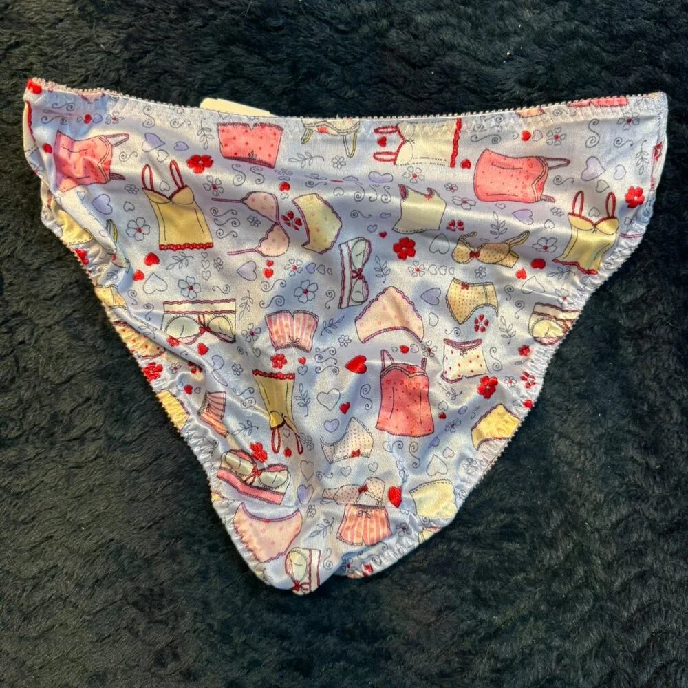 VINTAGE NWT NOS WARNERS Y2K 90s SECOND SKIN LINGERIE BIKINI SATIN NYLON PANTIES - Picture 3 of 4